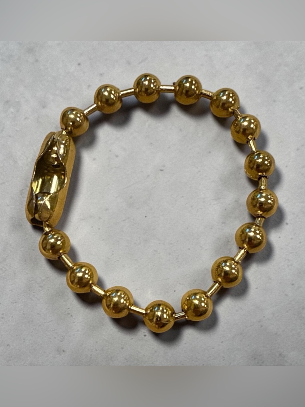 Plunder Gold Beaded Connector Bracelet Ring